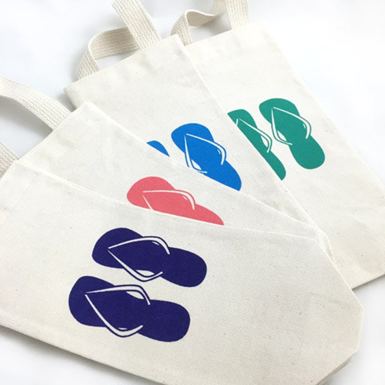 Set Of 6 Flip Flop Single Bottle Wine Bags Beach Wedding Gift Etsy