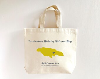 Jamaica Destination Wedding Tote Bag: Custom Welcome Gift