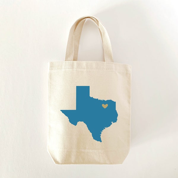 Texas Welcome Bags, Small Medium Large Texas Totes, Custom Texas Bags, Personalized Texas Gifts, Texas Wedding Welcome Totes, Canvas Totes