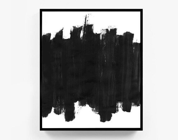 minimal painting black and white