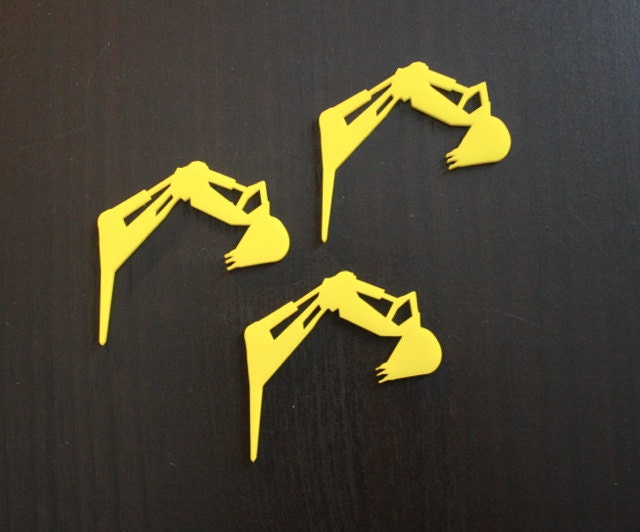 Backhoe Topper 12 Construction Backhoe Cupcake Toppers (acrylic) - Etsy