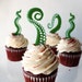 12 Tentacle Cupcake Toppers (Acrylic) 