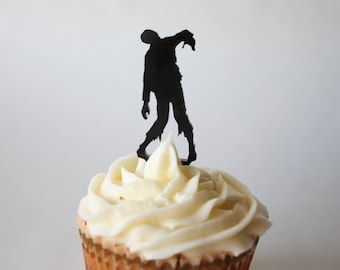 12 Zombie Cupcake Toppers (Acrylic)