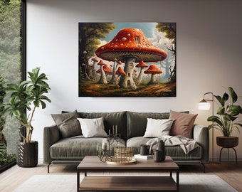 Mushroom Poster DIGITAL Jpeg file 26x30 300dpi