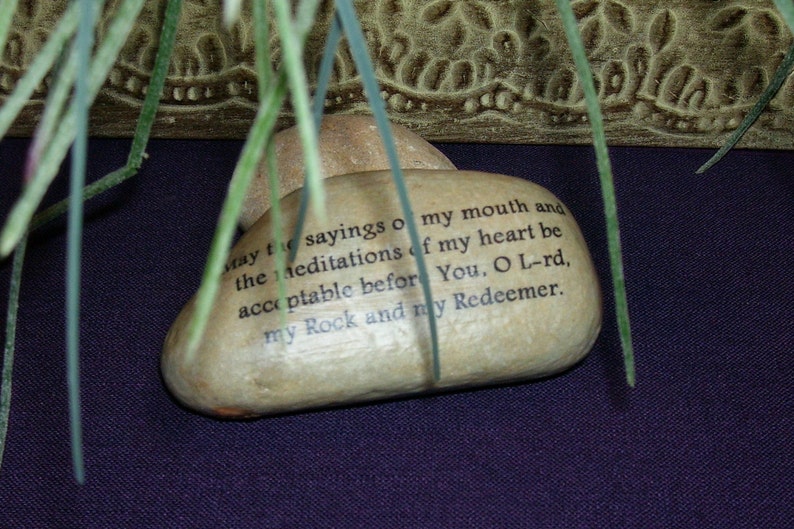 Scripture River Rock Stone Pebble Hashem Lord Hebrew Jewish | Etsy