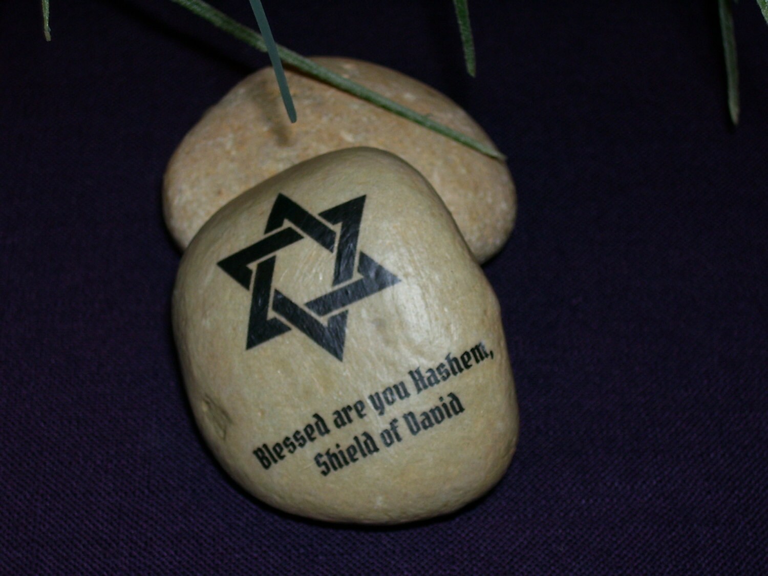 Jewish Rocks One Medium sized Hebrew Judaic Jewish Stone Rock The Star of | Etsy