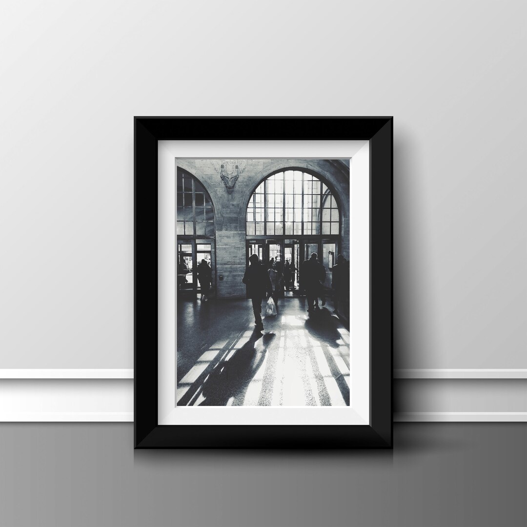 New York City Wall Art, Grand Central Terminal, Wall Decor, Black and