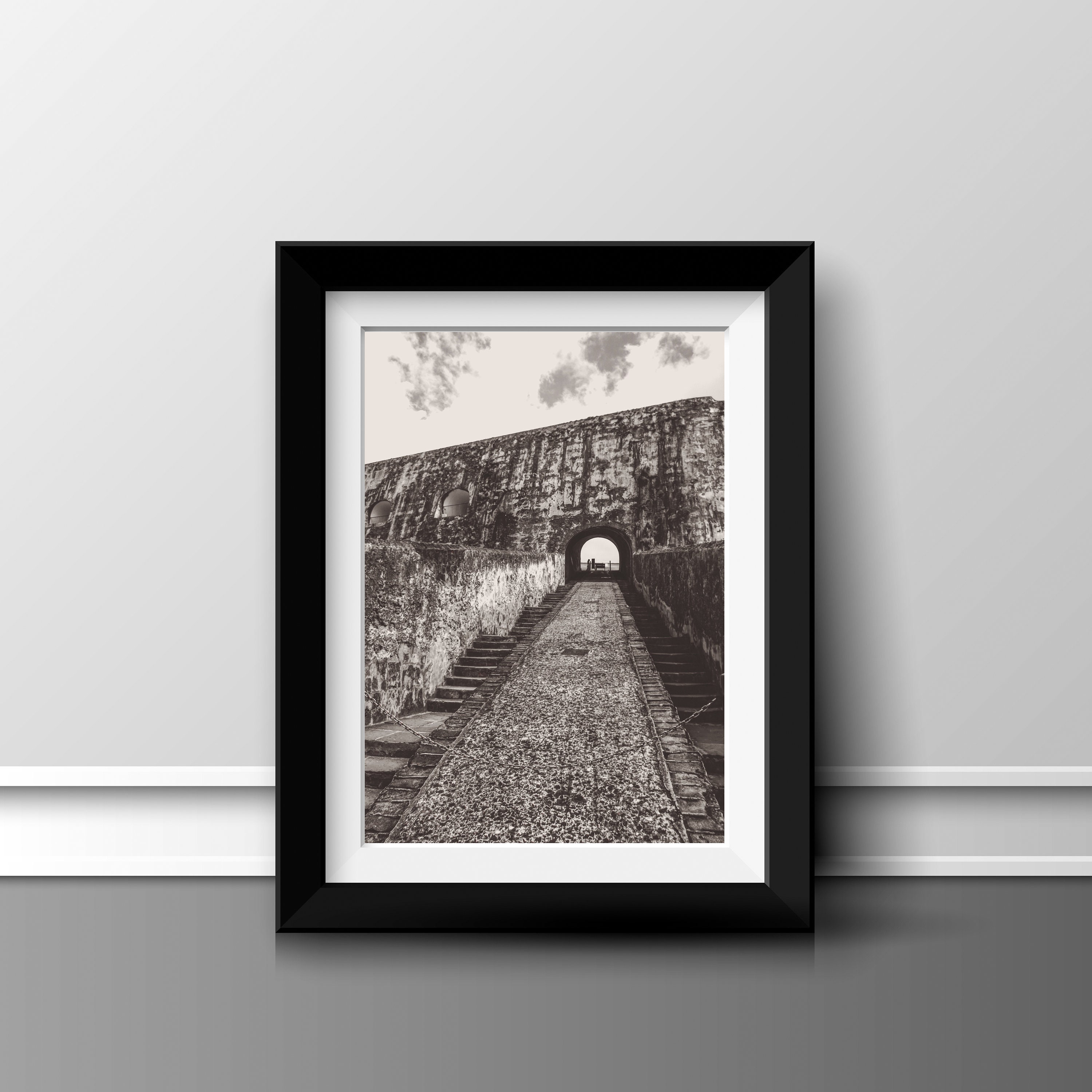 Puerto Rico Wall Art, El Morro, Old San Juan, Black and White Photography, Home Décor, Fine Art Print, Photo Gift Idea