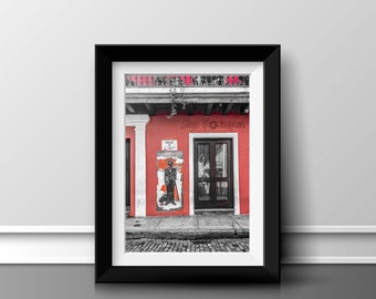 Puerto Rico Wall Art, Old San Juan Wall Art, Calle San Sebastian, Puerto Rico Gift, Fine Art Print