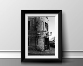 Montreal Wall Art, Old Montreal, Cobblestone Street, Fine Art Prints, Wall Print, Wall Decor, Black and White Photography, Photo Gifts