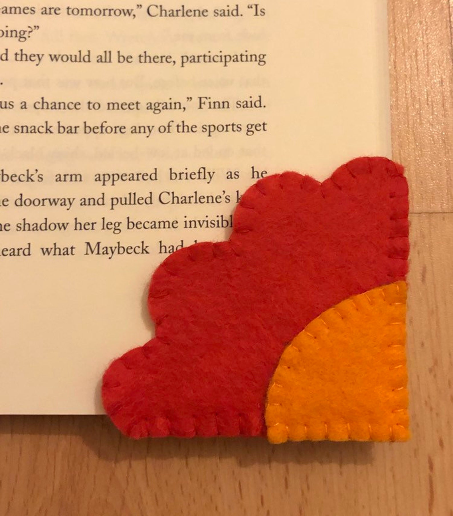 Flower Felt Corner Bookmark Bookworm Book Accessory Etsy