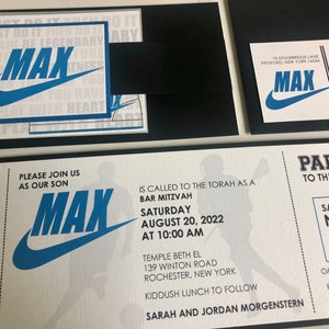 Sports Ticket Bar Mitzvah Invitations