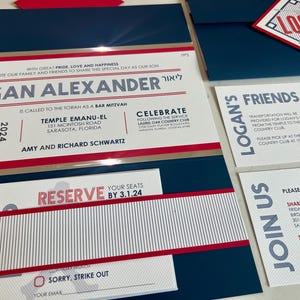 Baseball Bar Mitzvah Invitations