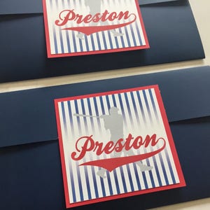 Elegant Baseball Bar Mitzvah Invitations