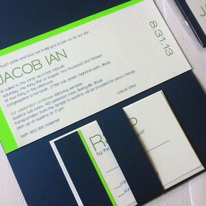Neon Modern Bar Mitzvah Invitations