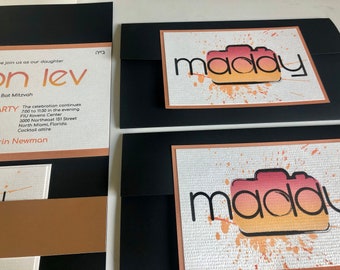 Modern Bat Mitzvah Invitations