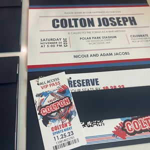 Baseball Bar Mitzvah Invitation