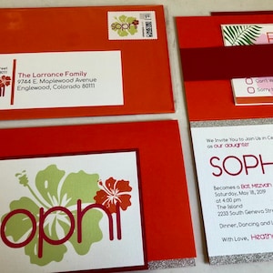 Festive Bat Mitzvah Invitations