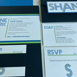 Modern Bar Mitzvah Invitations