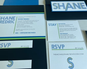 Modern Bar Mitzvah Invitations