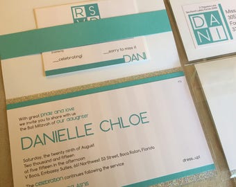 Modern Bat Mitzvah Invitation