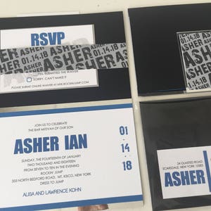 Modern Bar Mitzvah Invitation