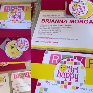 Fun and Festive Bat Mitzvah Invitation
