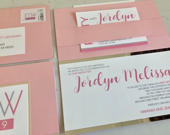 Elegant Bat Mitzvah Invitation