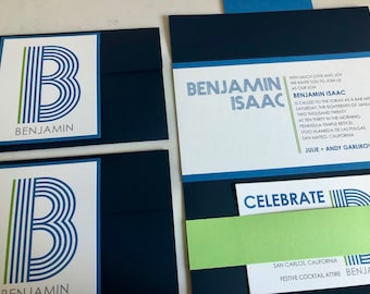 Modern Bar Mitzvah Invitations