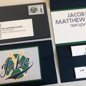 Baseball Bar Mitzvah Invitation