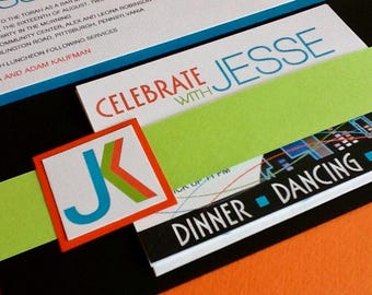 Modern Bar Mitzvah Invitation