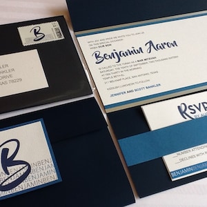 Modern Bar Mitzvah Invitation