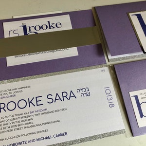 Elegant Bat Mitzvah Invitations