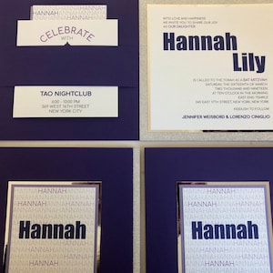 Modern Bat Mitzvah Invitations