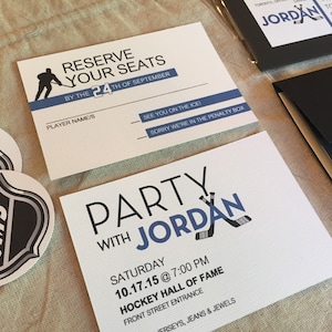 Hockey Bar Mitzvah Invitations