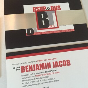 Elegant Bar Mitzvah Invitation