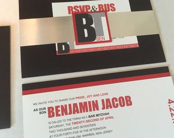 Elegant Bar Mitzvah Invitation