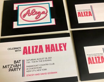 Glitzy Bat Mitzvah Invitations
