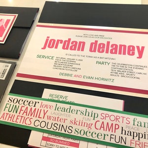 Modern Sports Bat Mitzvah Invitations