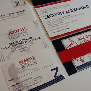 Baseball Bar Mitzvah Invitation