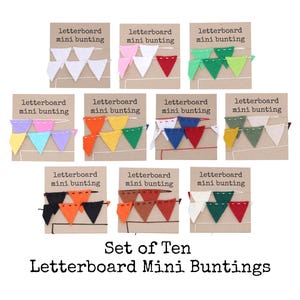 Holiday Letterboard Garland Set: Seasonal Mini Felt Bunting