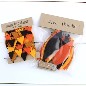 Felt Thanksgiving Garland Set: Give Thanks Leaf Garland & Mini Bunting