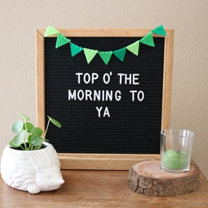 Guirlande pour papier à lettres de la Saint-Patrick : mini-guirlandes en feutre vert