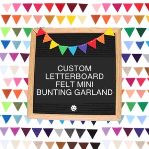 Custom Letterboard Garland - Custom Letter Board Accessories - Custom Mini Felt Bunting Garland