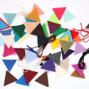 Custom Mini Bunting Felt Garland - Custom Tiny Felt Garland - Choose your colors and length