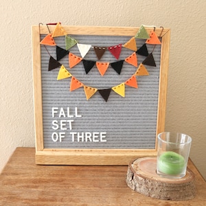 Ensemble de guirlandes d&#39;automne : automne, Halloween, banderoles en feutre pour Thanksgiving