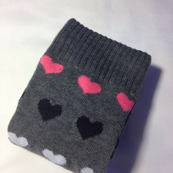 Valentine's Leg Warmers, Dark Gray Leg Warmers, Heart Leg Warmers