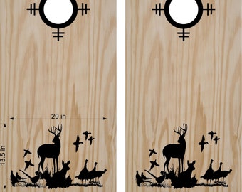 Hunting Cornhole Board Decals-Rifle Scope Decals -Bean Bag Toss-Custom Cornhole Decals-Bean Baggo