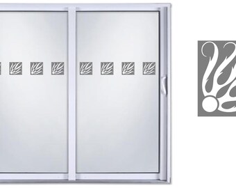 Safety Sliding Glass Door Etched Glass Front Entry Door Vinyl Etsy