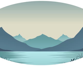 Misty Mountain RV Decal - Laminated Vinyl Graphic for Camper Travel Trailer Motorhome | StickerChef (MT18)